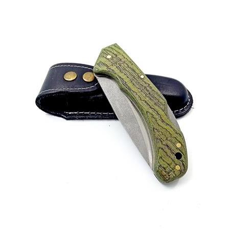 Ideal Handmade Pocket Tool for Camping /handgefertigtes Taschenwerkzeug (Green Wood)